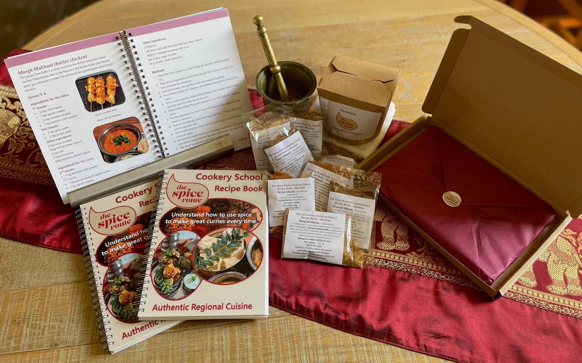 Regional Indian Cookery Book and Masala Kit from The Spice Route Cookery School