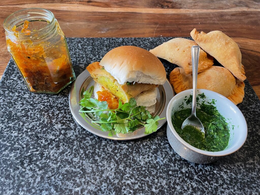 The Spice Route Cookery School - a Wada Pav with chutney