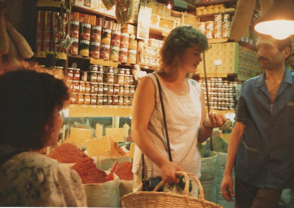 Lucy from The Spice Route at the Spice Market in Istanbul in 1989