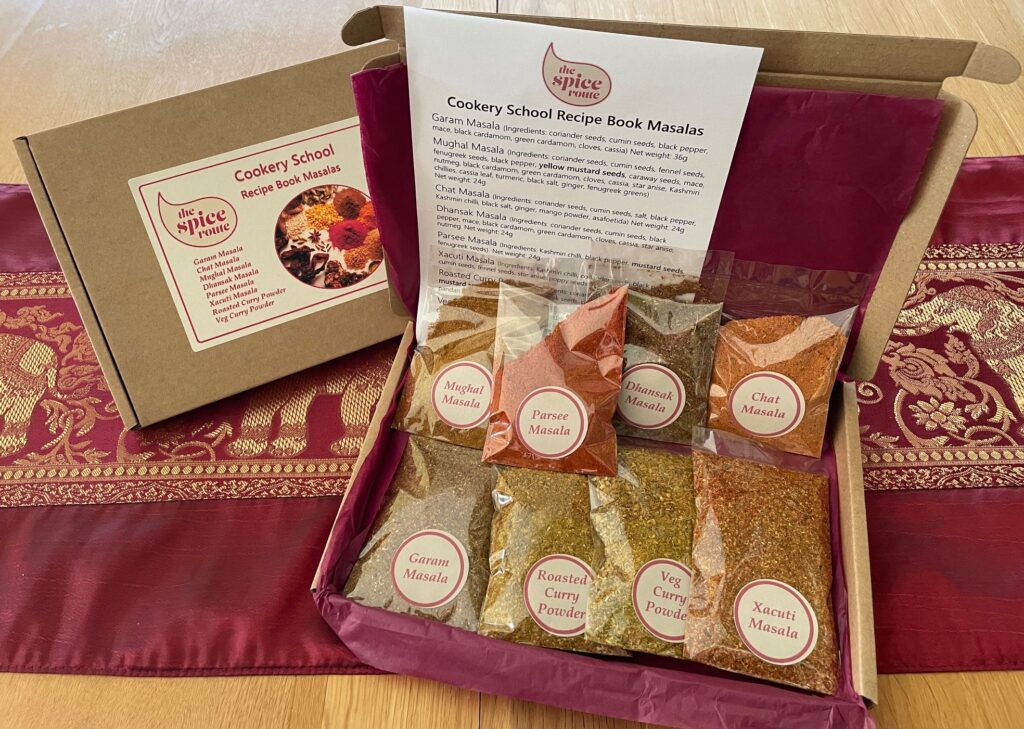 The Spice Route Cookery Book Masala Kit image showing contents
